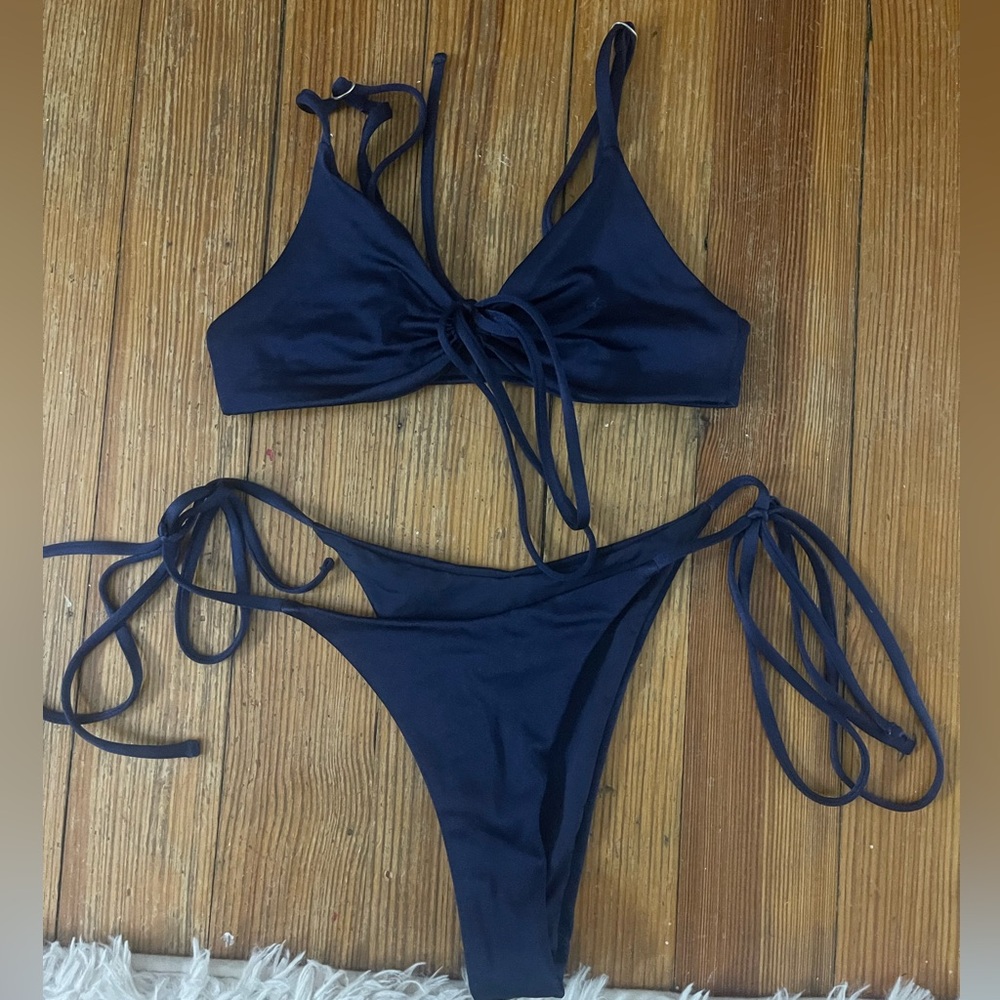 one one swimwear navy bikini